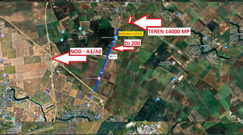 Dascalu teren intravilan 35ml deschidere 14000 mp  comision 0%
